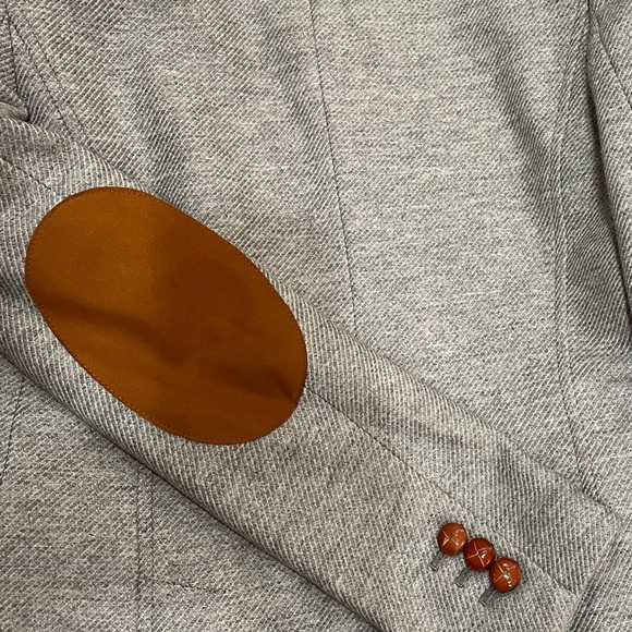 Banana Republic Grey Tweed Blazer - Size 0 - Picture 6 of 8